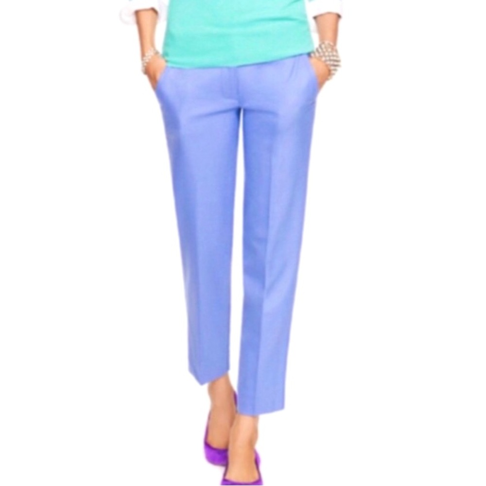 J Crew cropped pants in light blue